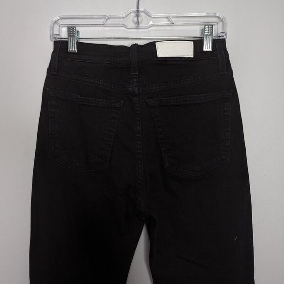 ReDone Black High Rise Ankle Crop Jeans Button Fly Size 30 - Picture 7 of 9